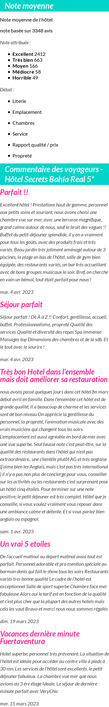 Avis clients