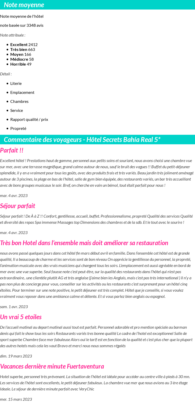 Avis clients