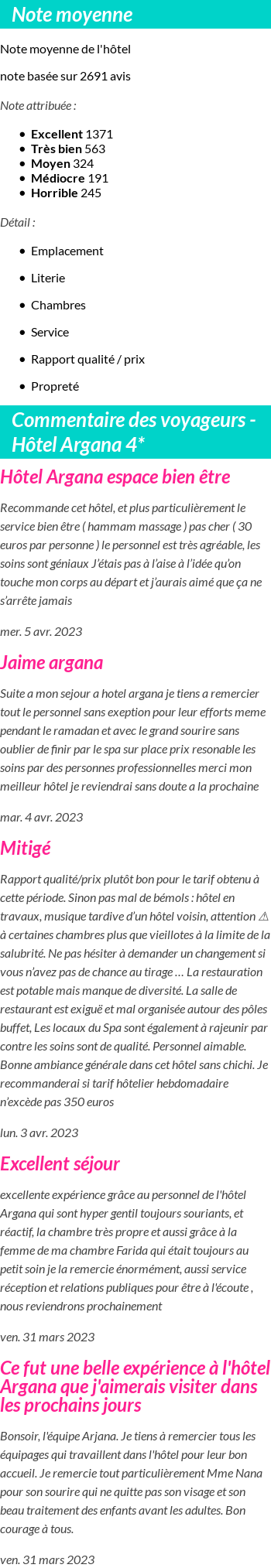 Avis clients