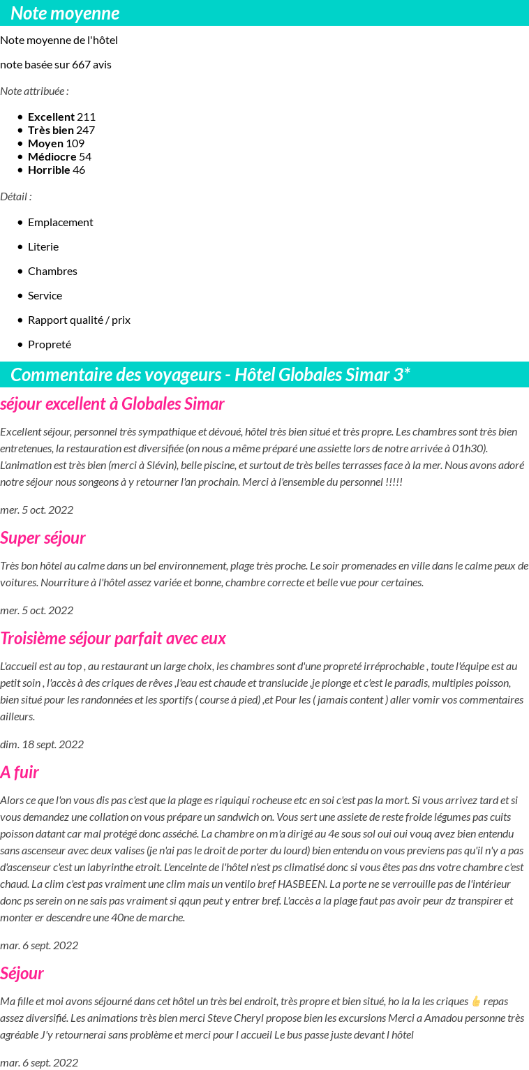 Avis clients