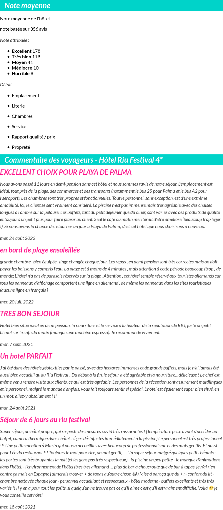 Avis clients