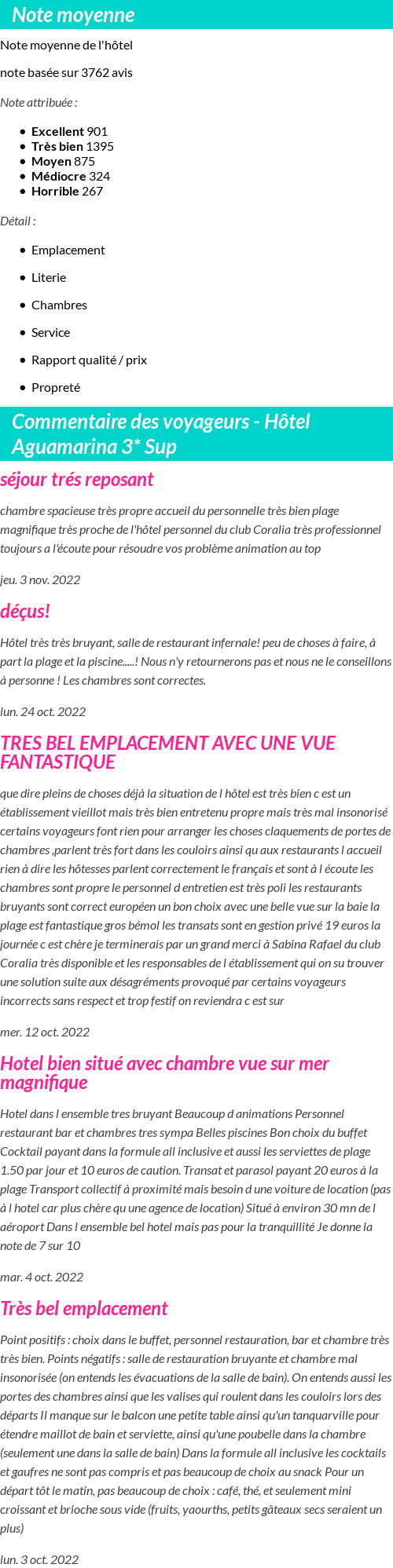 Avis clients