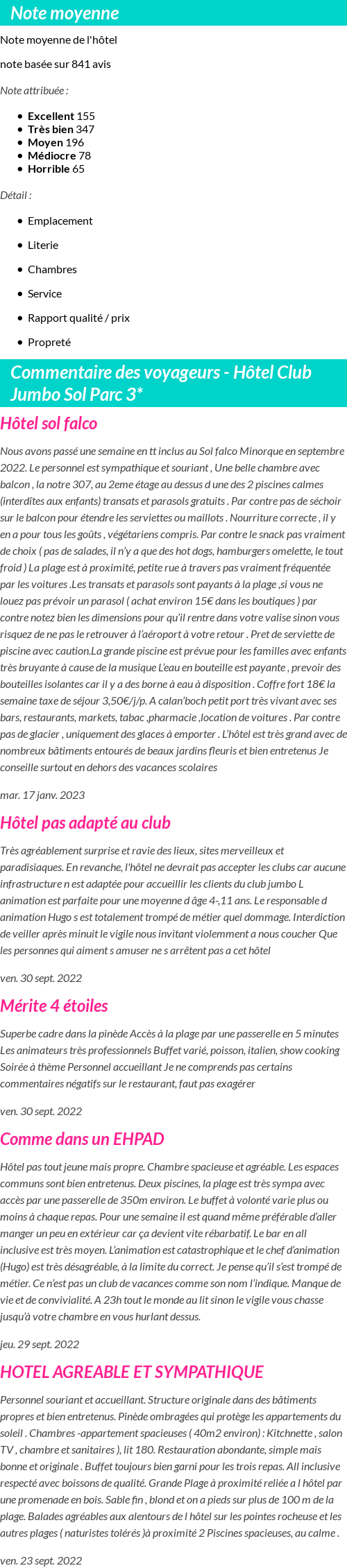 Avis clients