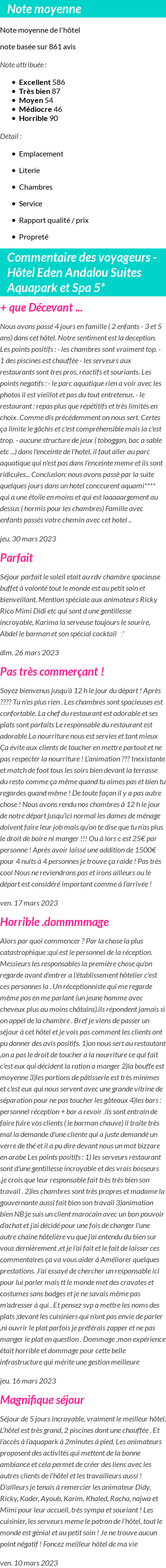 Avis clients