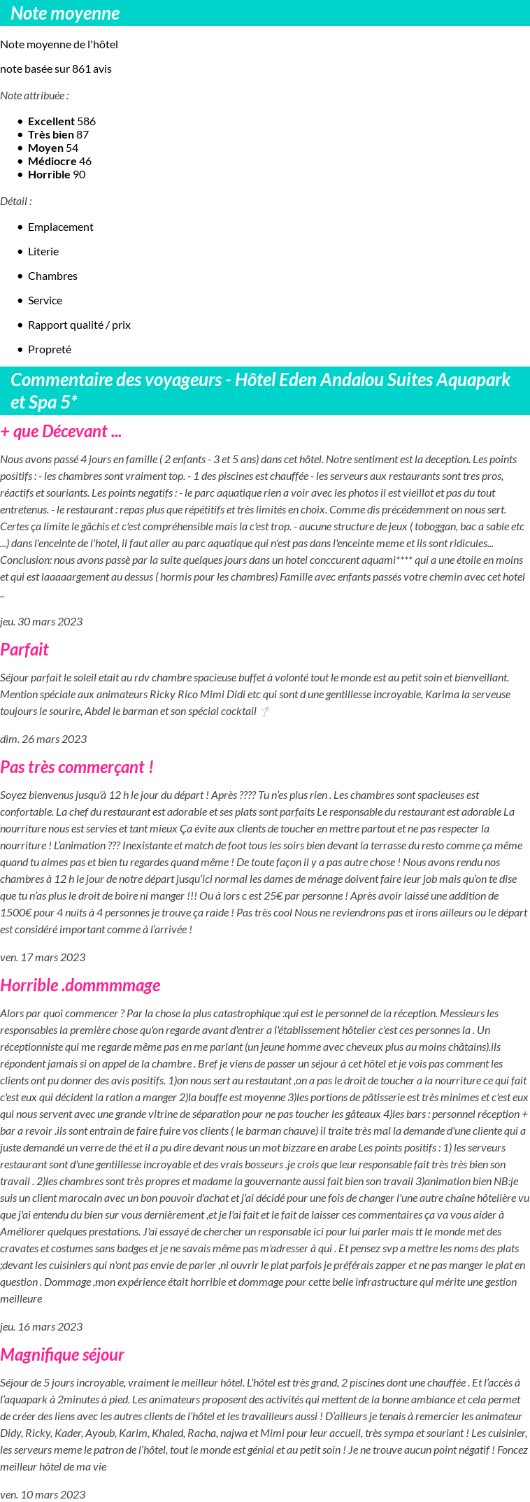 Avis clients