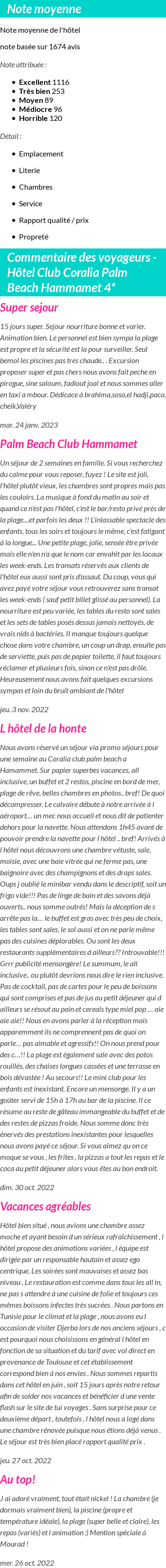 Avis clients