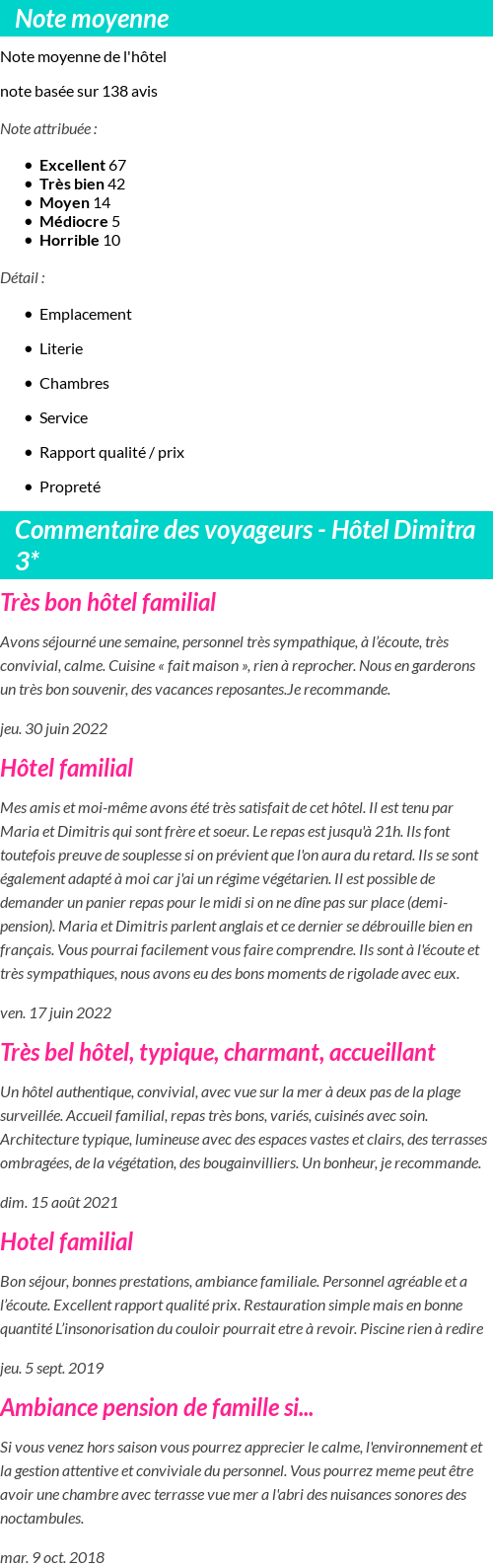 Avis clients