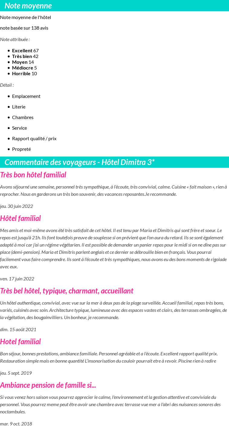 Avis clients