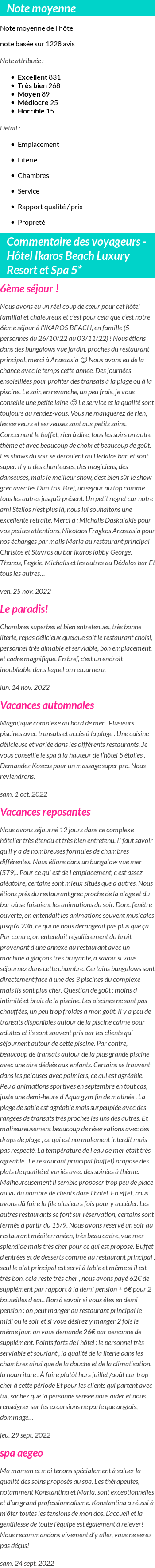 Avis clients
