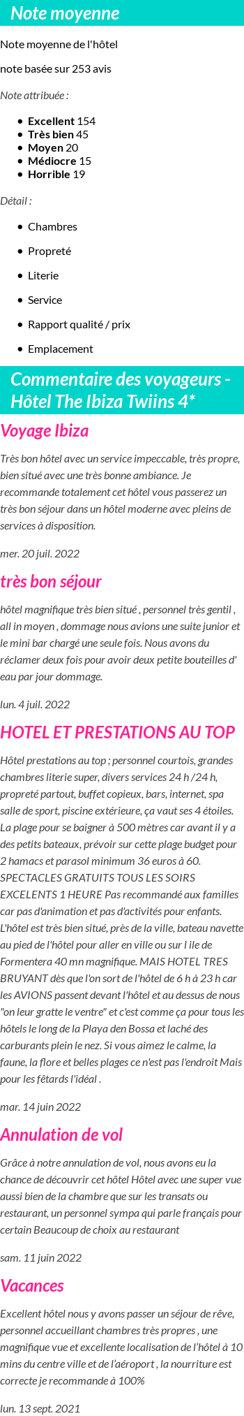 Avis clients