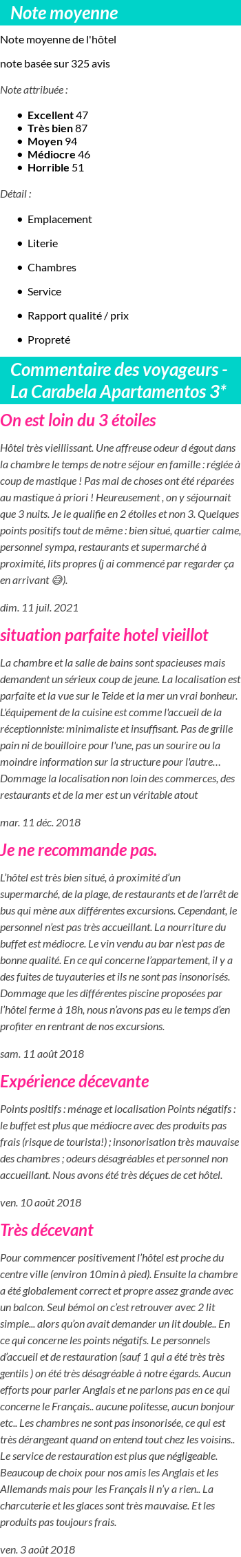 Avis clients