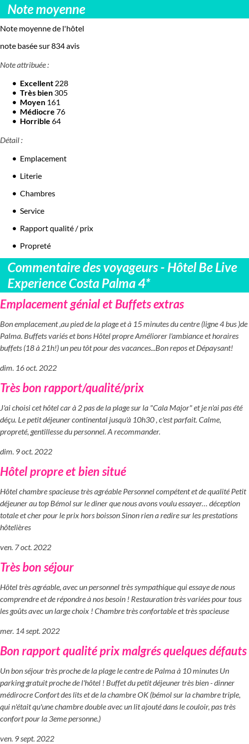 Avis clients