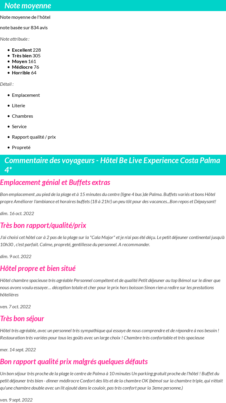 Avis clients