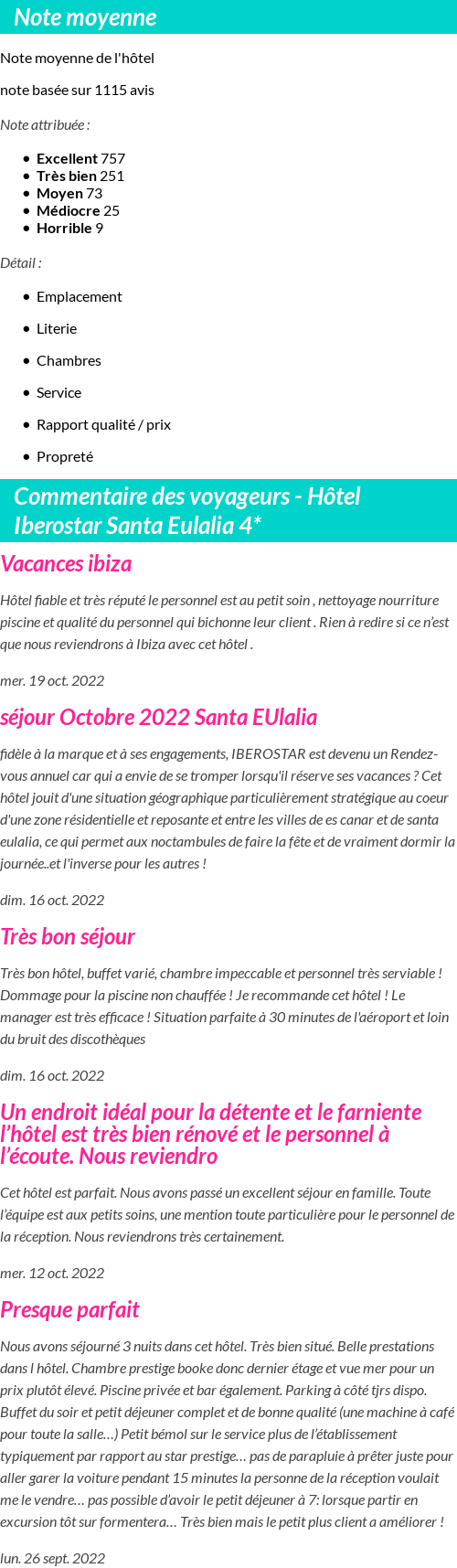 Avis clients