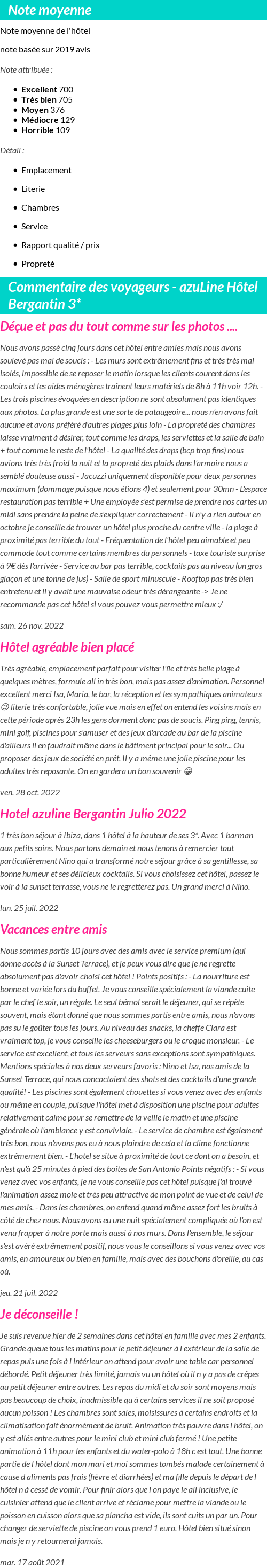 Avis clients