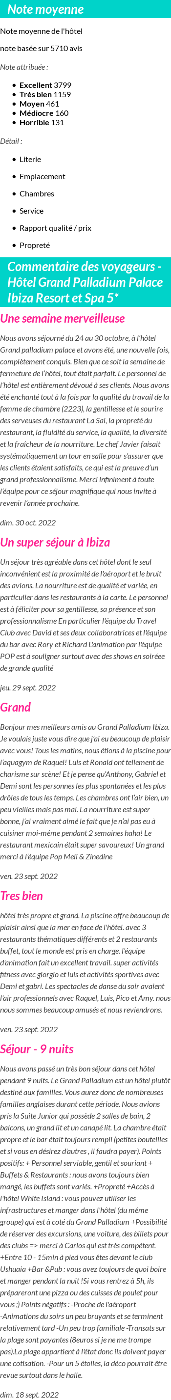 Avis clients
