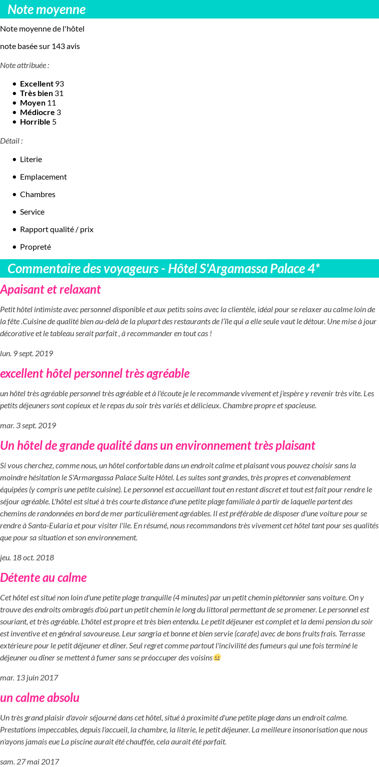 Avis clients