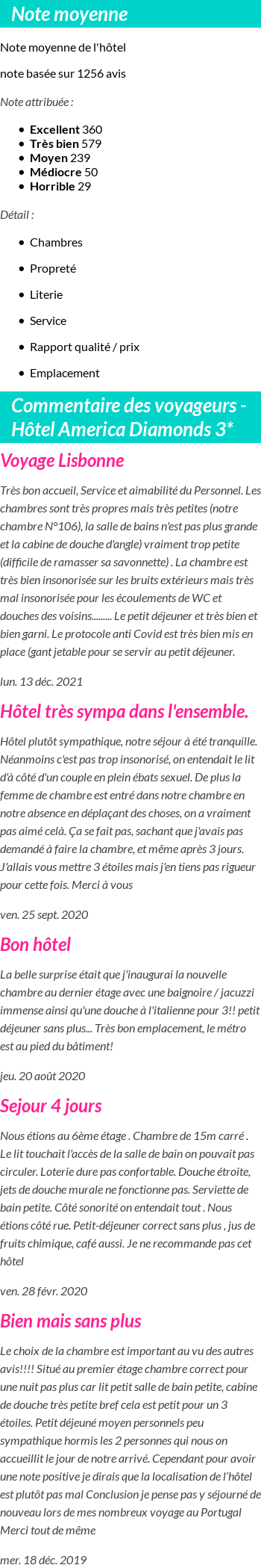Avis clients