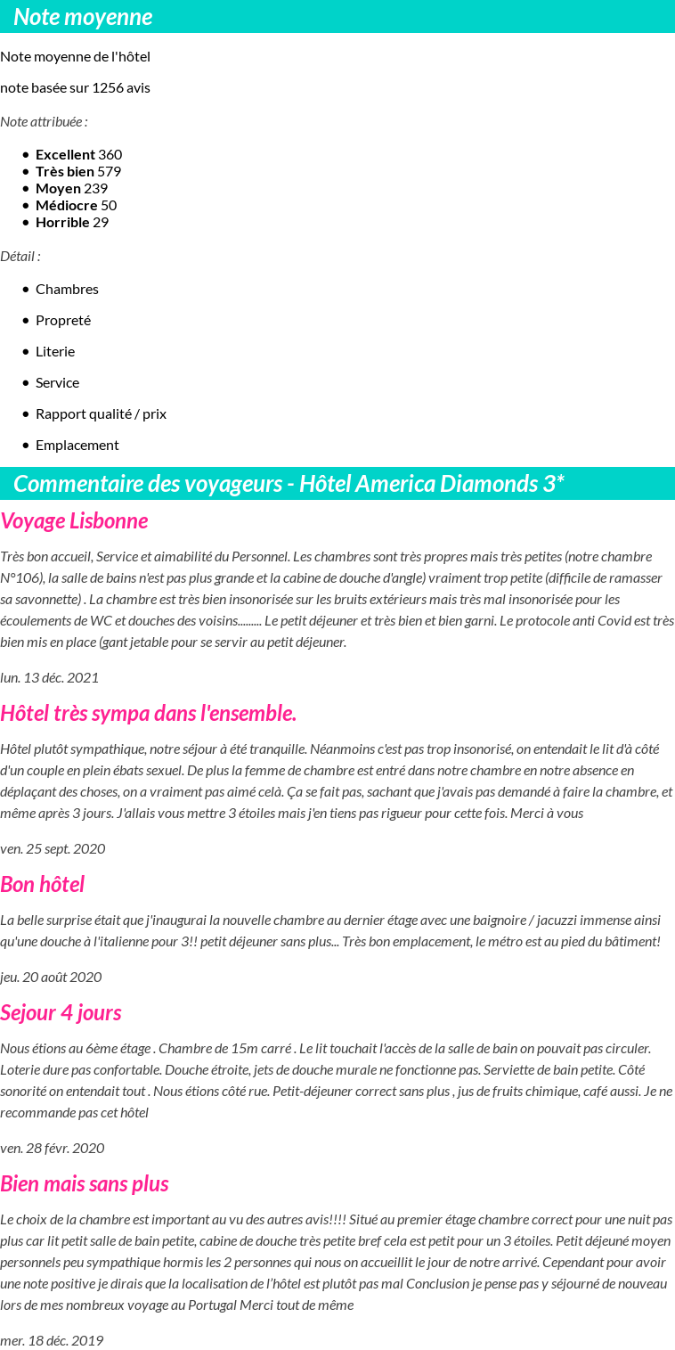 Avis clients