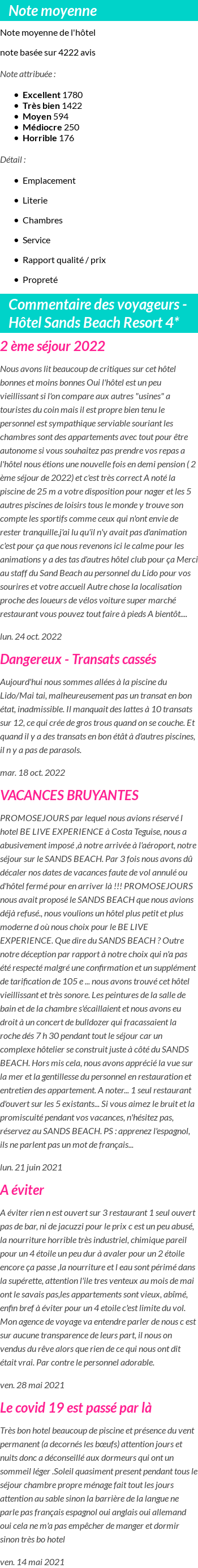 Avis clients