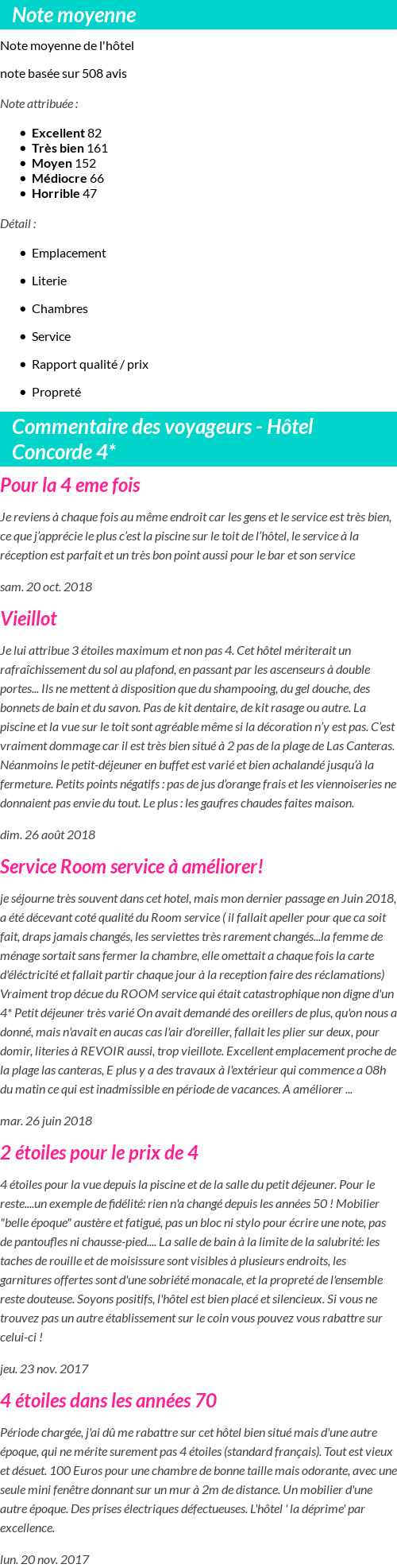 Avis clients