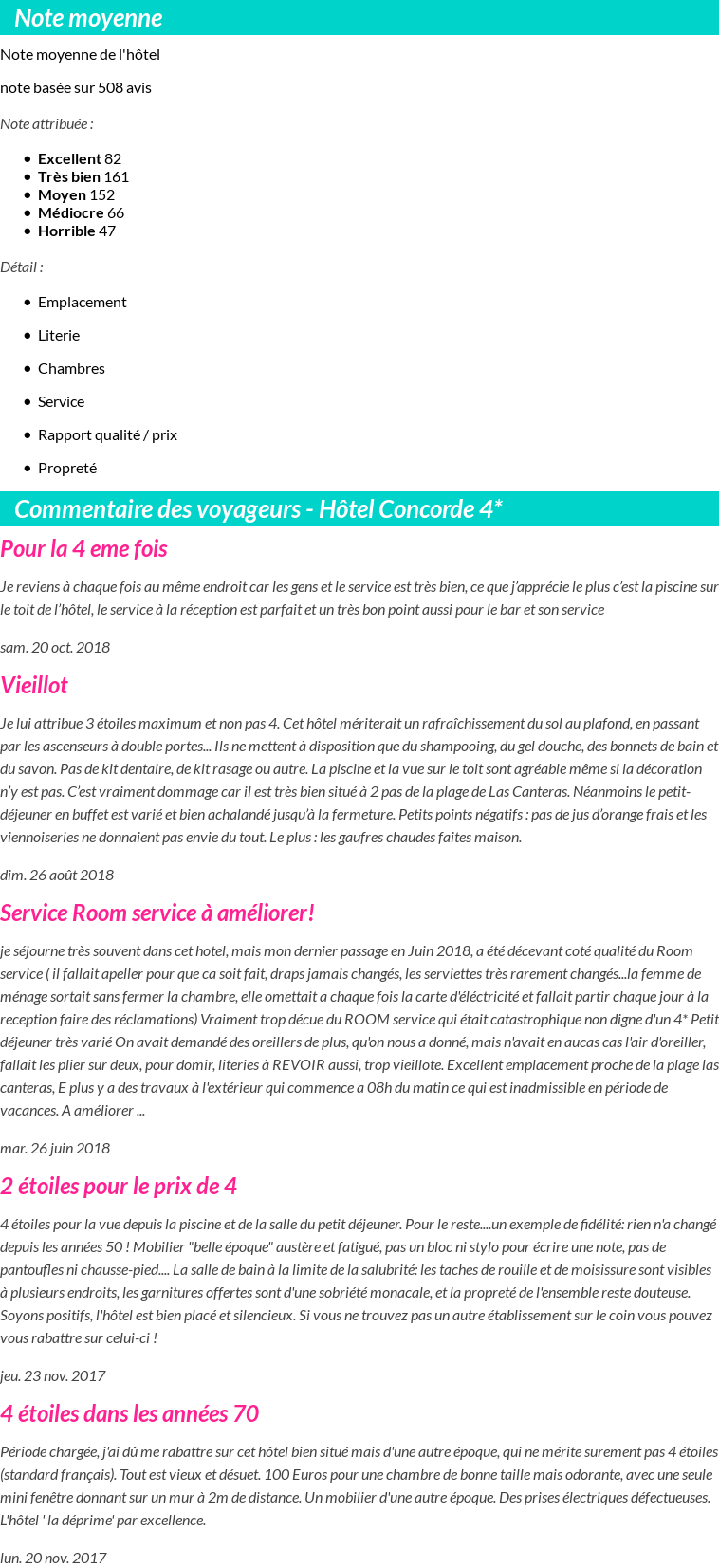 Avis clients