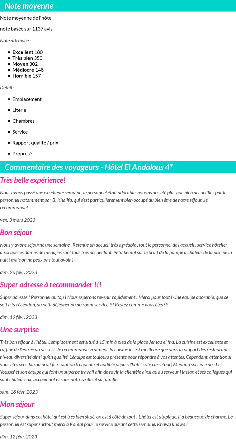 Avis clients