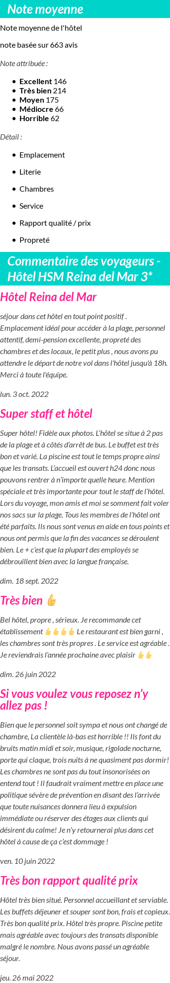 Avis clients