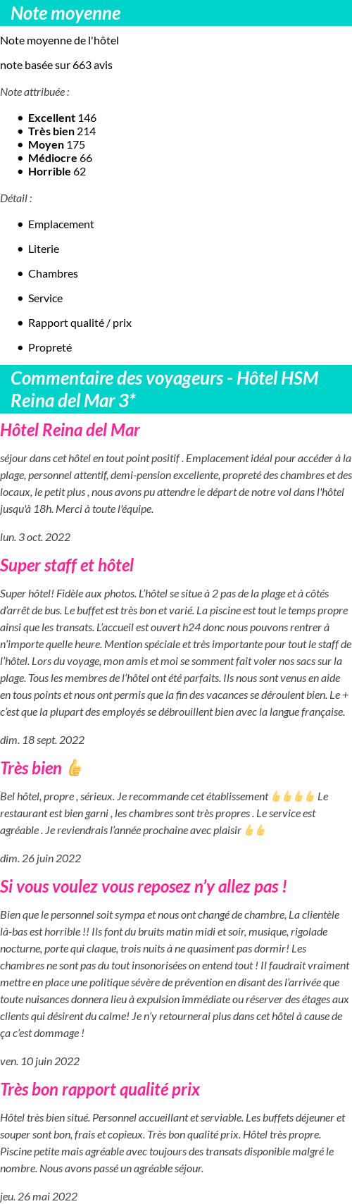 Avis clients
