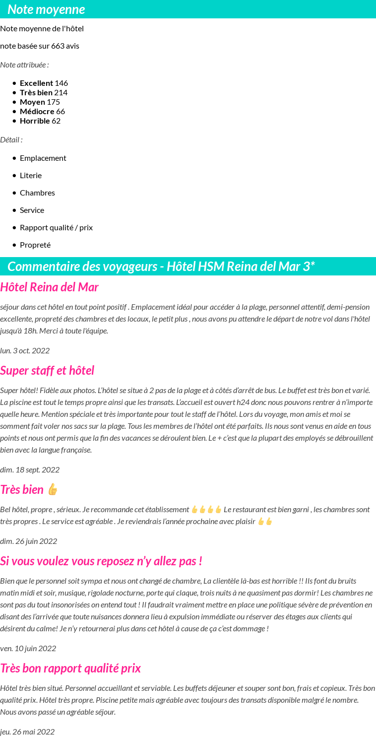 Avis clients