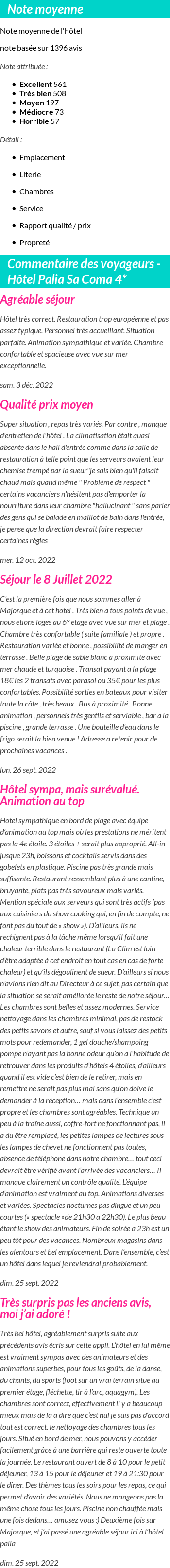 Avis clients
