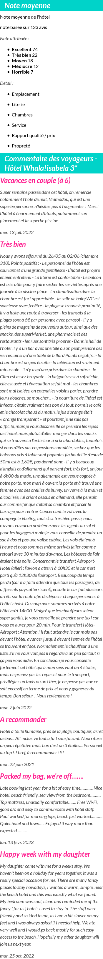 Avis clients