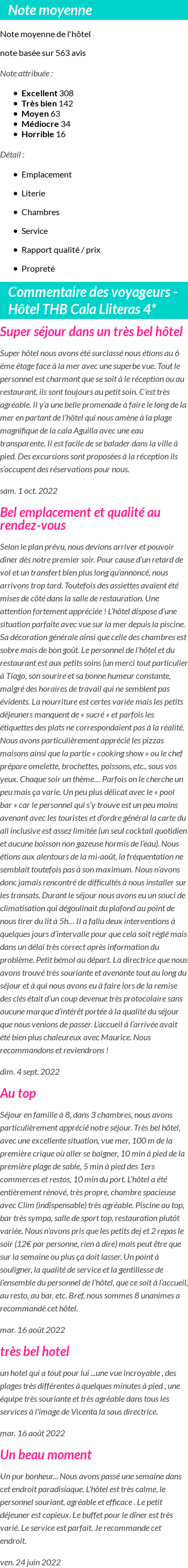 Avis clients