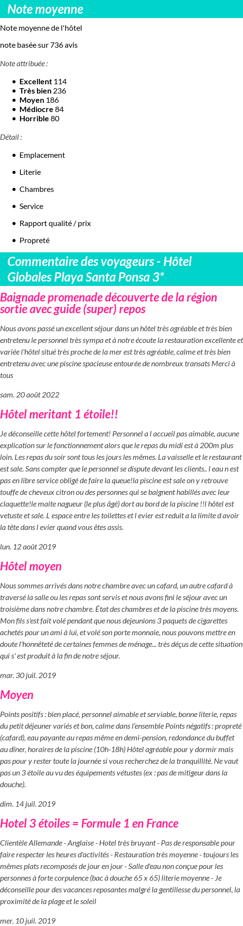 Avis clients
