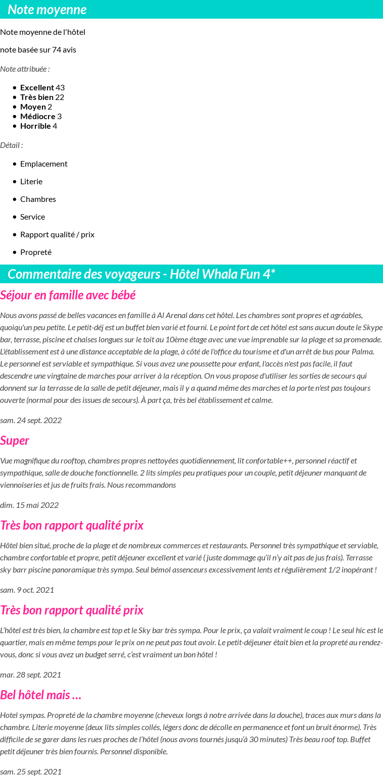 Avis clients