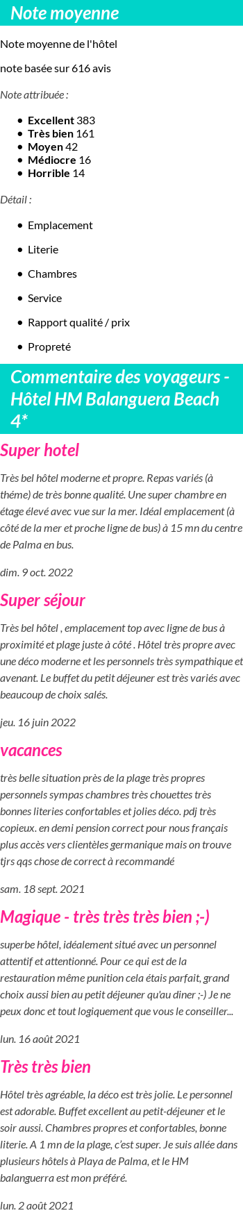 Avis clients