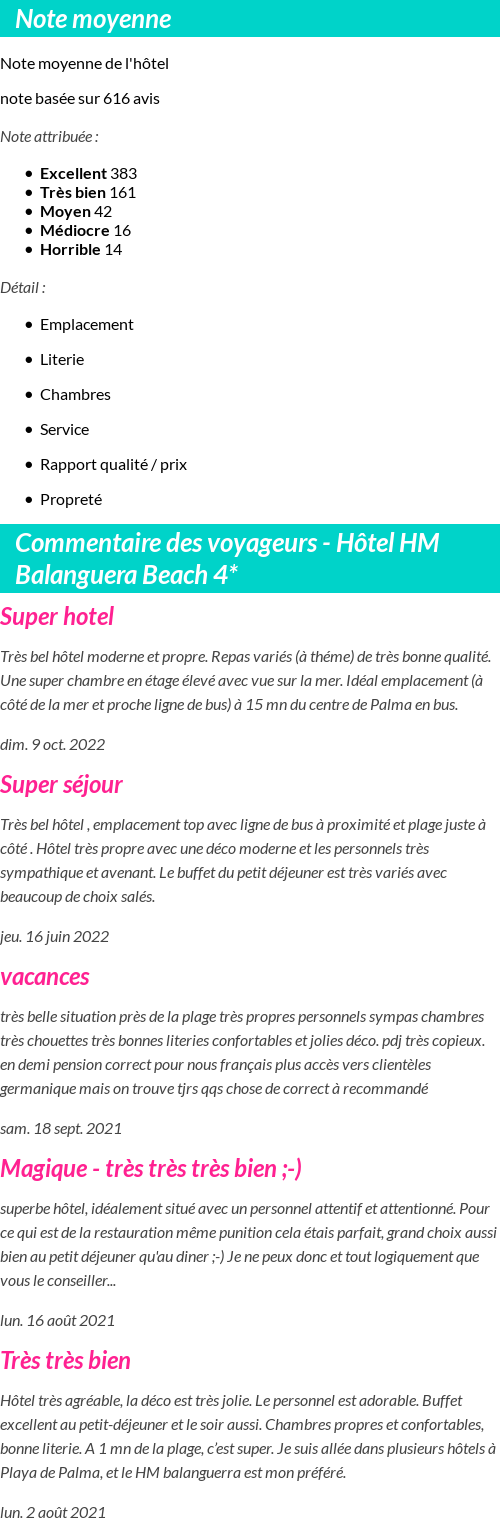 Avis clients