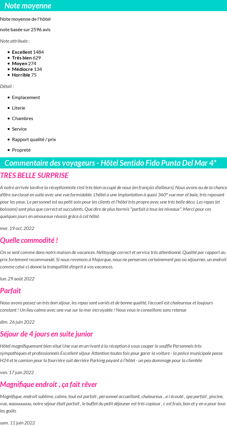 Avis clients