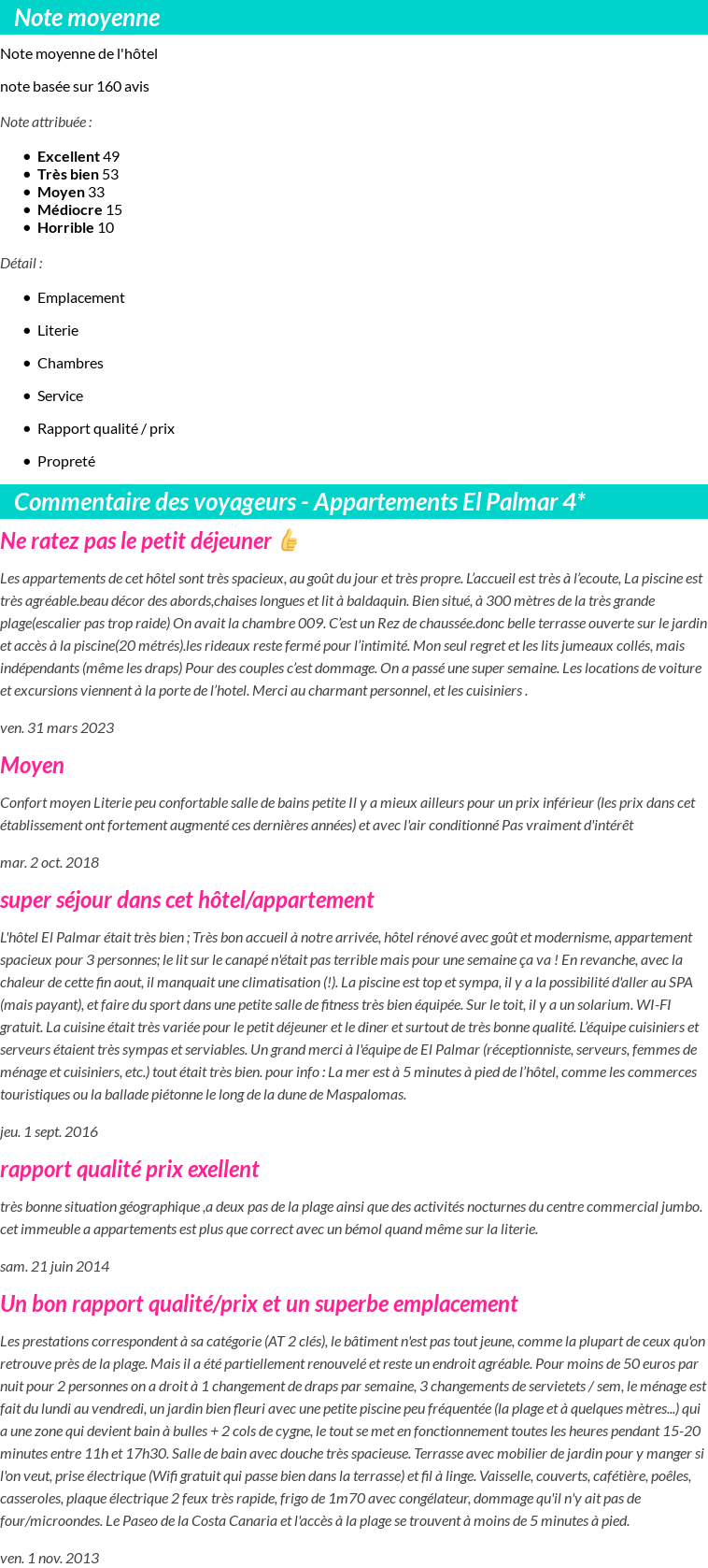 Avis clients