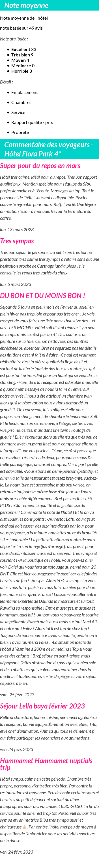 Avis clients
