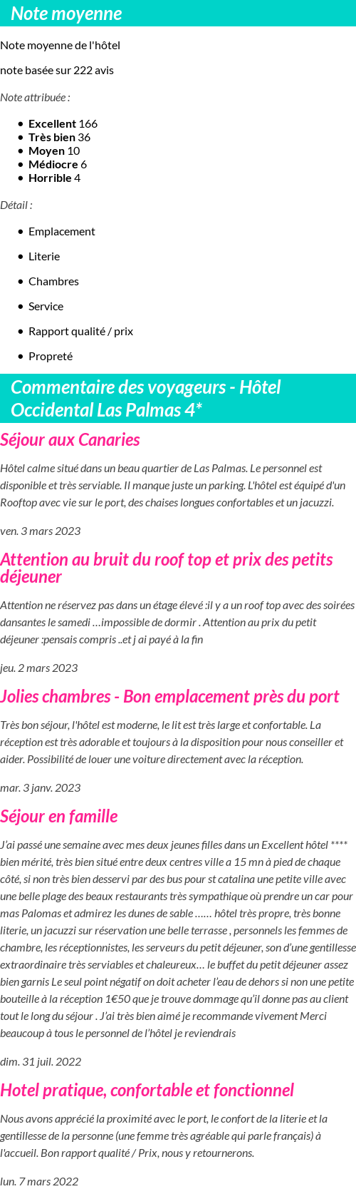 Avis clients