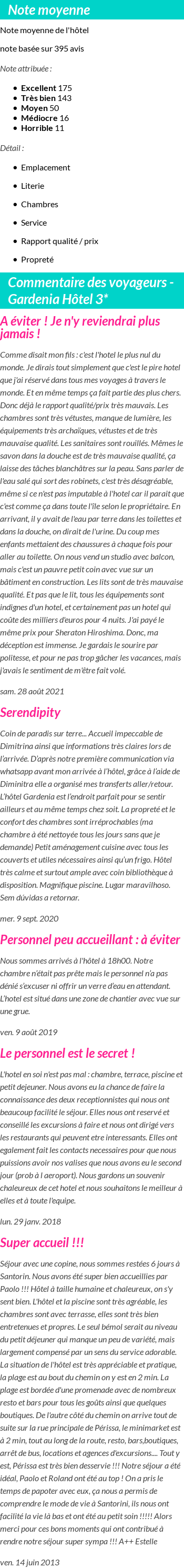 Avis clients