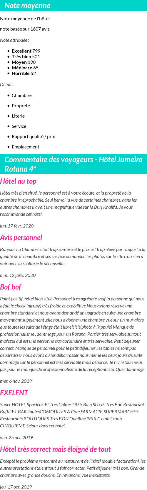 Avis clients