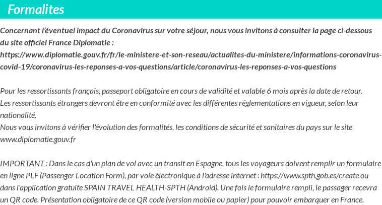 INFOS VOYAGEURS