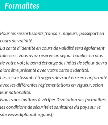 INFOS VOYAGEURS