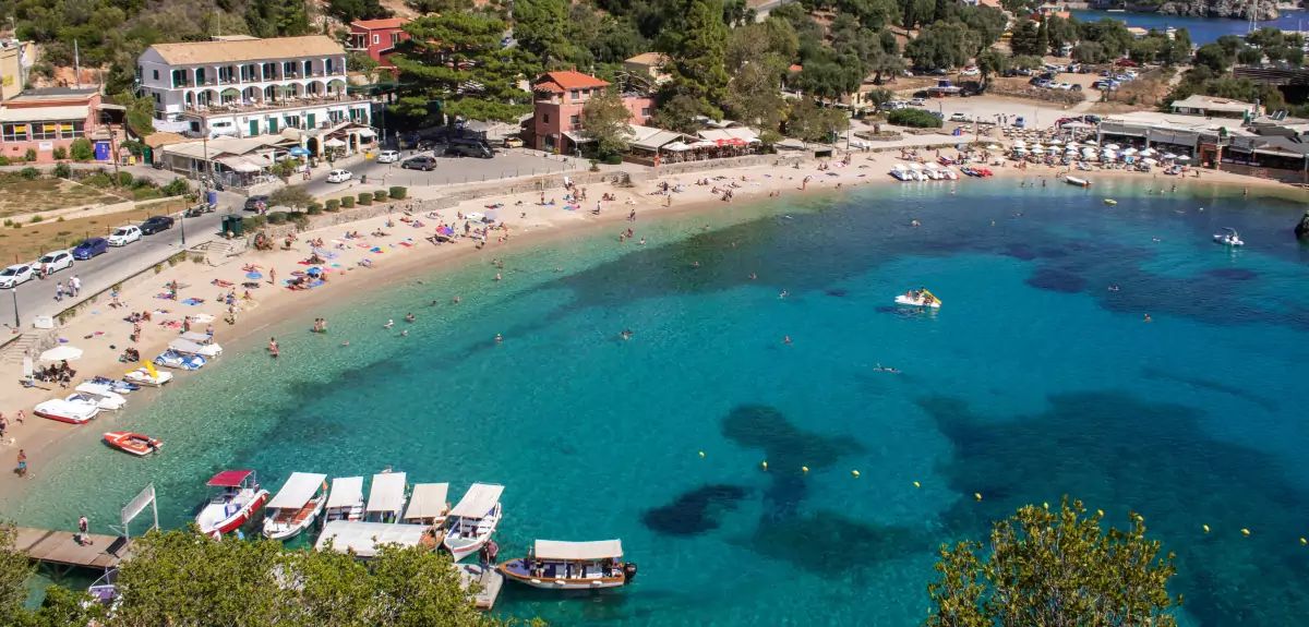 Plage de Corfou en Grèce