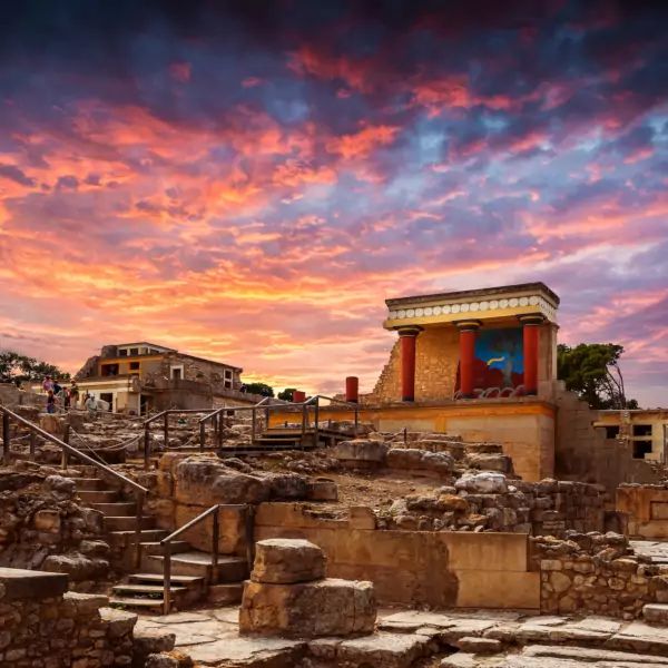 Les ruines du palais de Knossos en Crète