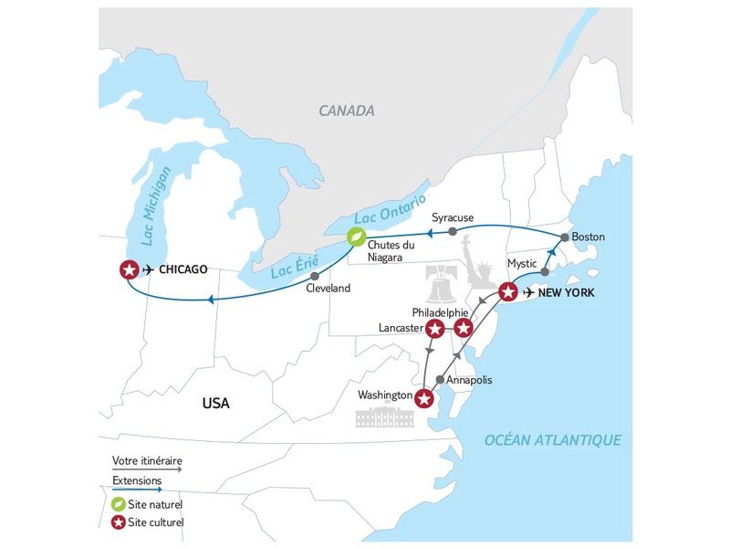 Circuit Clin d'il à l'Est + Extension Boston, chutes du Niagara et Chicago pas cher photo 21