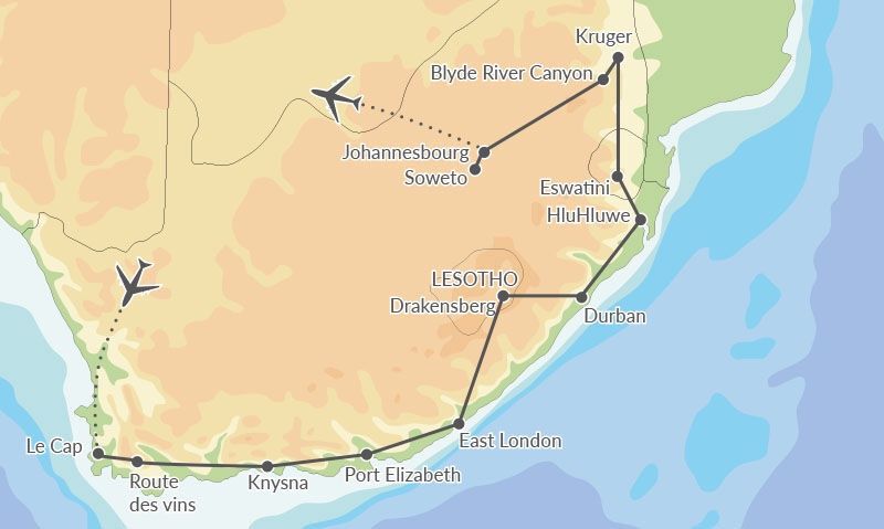 Grand Tour d'Afrique du Sud, Chutes Victoria et Parc Chobe - 22J/19N pas cher photo 2