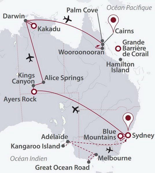 CIRCUIT MOSAIQUE AUSTRALIENNE ET OUVERTURE SUR LE SUD pas cher photo 14